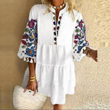 Melanie - Vestido bohemio ligero con volantes