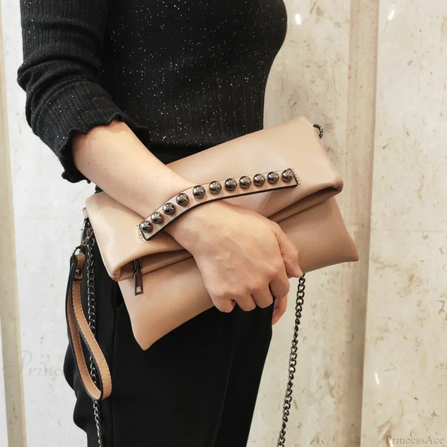 Bolsa plegable de cuero PU