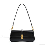 Bolso de hombro baguette de piel auténtica