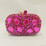 Clutch de noche con cristales dorados y plateados