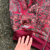Sudadera con capucha y cremallera con estampado gótico completo