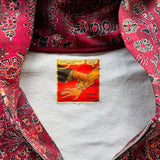 Sudadera con capucha y cremallera con estampado gótico completo