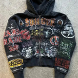 Sudadera con capucha gótica punk