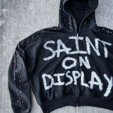 Sudadera con capucha y estampado de letras de rock gótico