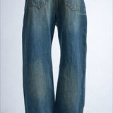 Vaqueros holgados góticos con remaches, estilo streetwear gótico