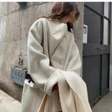 Abrigo holgado de polar gris