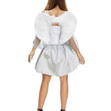 Vestido mini de mujer – Corte ajustado – Mangas transparentes – Detalle de corsé y alas