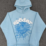 Sudadera con capucha de forro polar grueso y espuma con estampado de araña