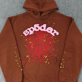 Sudadera con capucha de forro polar grueso y espuma con estampado de araña