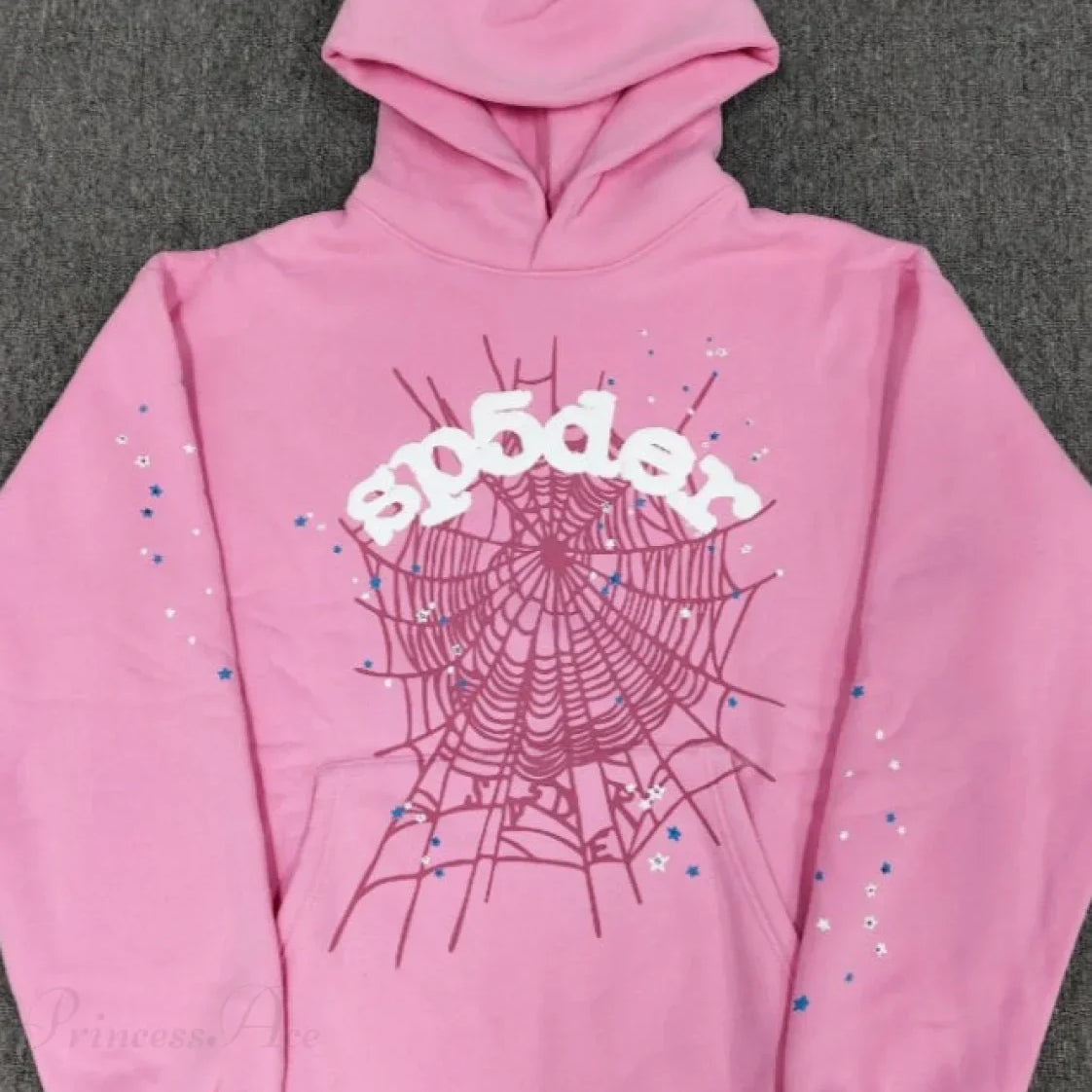 Sudadera con capucha de forro polar grueso y espuma con estampado de araña