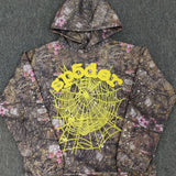 Sudadera con capucha de forro polar grueso y espuma con estampado de araña