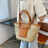 Bolso de verano de paja de alta calidad, bolso de playa.
