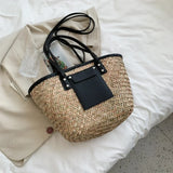 Bolso de verano de paja de alta calidad, bolso de playa.