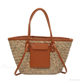 Bolso de verano de paja de alta calidad, bolso de playa.