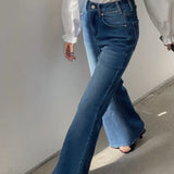 Vaqueros bootcut de tiro alto y lisos