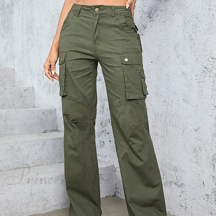 Pantalones rectos de cintura alta