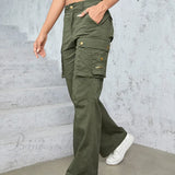 Pantalones rectos de cintura alta
