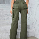 Pantalones rectos de cintura alta
