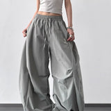 Pantalones cargo de cintura alta, holgados y de pierna ancha
