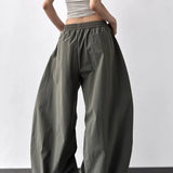 Pantalones cargo de cintura alta, holgados y de pierna ancha
