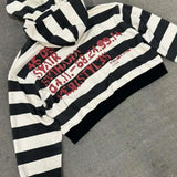 Sudadera con capucha estilo hip-hop con estampado gráfico de doble capa