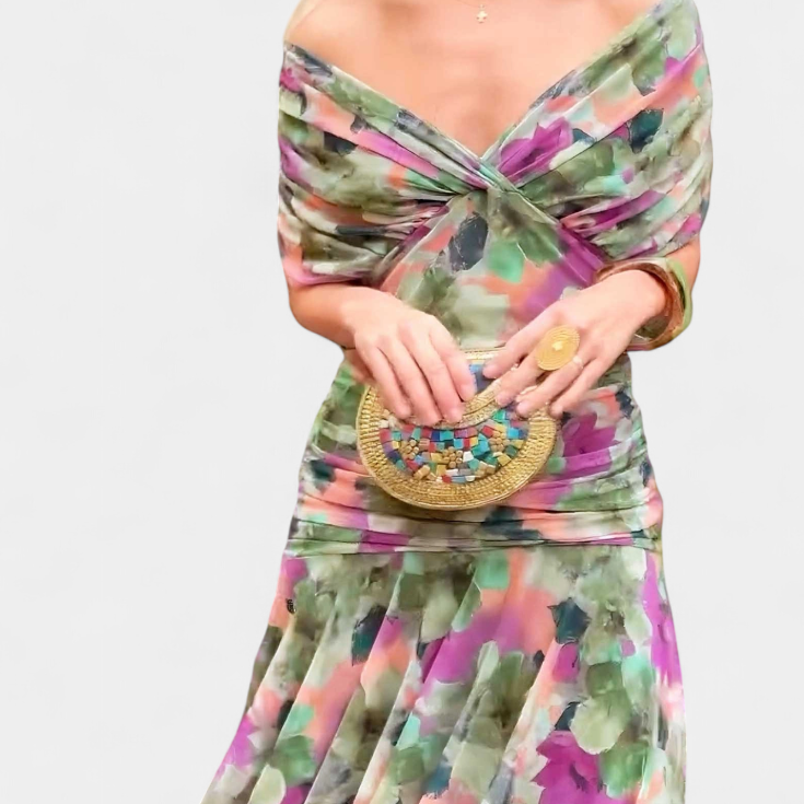 Eryzziah – Vestido elegante con estampado floral