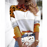 Sudadera de mujer - Punto - Corte holgado - Cuello redondo - Manga larga - Estampado animal