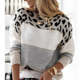 Sudadera de mujer - Punto - Corte holgado - Cuello redondo - Manga larga - Estampado animal