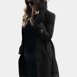 Gabardina de mujer – Corte entallado – Tejido ligero – Con cinturón – Largo elegante