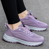 Zapatillas deportivas para mujer – Malla transpirable – Corte bajo – Suela ligera – Cordones cómodos