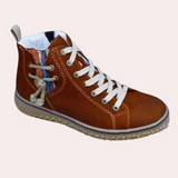 Botas de mujer – Piel lisa – Corte ajustado – Cordones – Suela con tacos