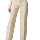 Pantalón acampanado para mujer – Cintura alta – Corte ajustado – Algodón elástico – Largo hasta el tobillo