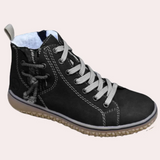 Botas de mujer – Piel lisa – Corte ajustado – Cordones – Suela con tacos