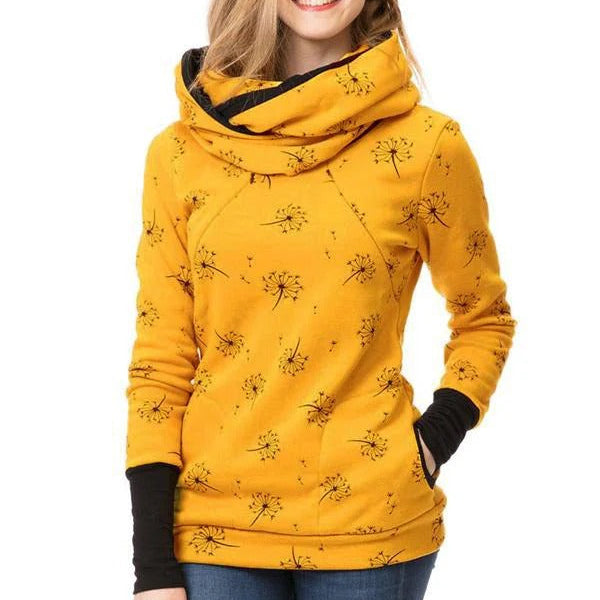 Sudadera de lactancia para mujer – Corte holgado – Algodón – Acceso discreto – Estampado floral