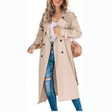 Gabardina de mujer – Corte holgado – Larga – Con cinturón – Cruzada
