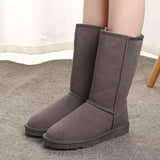 Botas altas para mujer – Ante – Forro de piel sintética – Suela plana