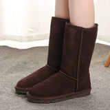 Botas altas para mujer – Ante – Forro de piel sintética – Suela plana