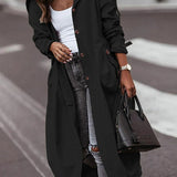 Gabardina para mujer – Corte oversize – Largo hasta el tobillo – Capucha estilo utilitario