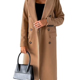 Gabardina de mujer – Corte entallado – Lana suave – Cruzada – Largo hasta la rodilla