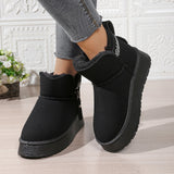 Botas de nieve para mujer – Forro cálido – Suela gruesa – Caña baja – Cremallera lateral