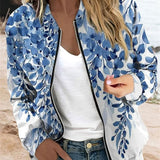 Chaqueta bomber para mujer - Tejido satinado - Corte holgado - Mangas largas