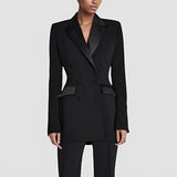Vestido Blazer para Mujer – Corte Entallado – Cruzado – Mangas Largas Elegantes