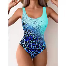 Traje de baño de una pieza para mujer – Corte estilizado – Espalda escotada – Tejido transpirable