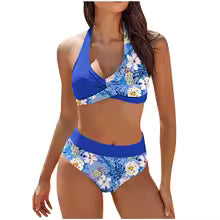 Bikini para mujer – Top push-up sin espalda – Braguita de tanga favorecedora – Tejido transpirable