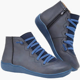 Botines de mujer – Silueta estructurada – Cierre con cordones y cremallera – Suela cómoda