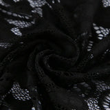 Vestido sirena de manga larga en encaje jacquard transparente