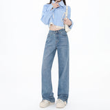 Vaqueros slim de tiro alto y pierna ancha: brilla con un estilo denim atemporal