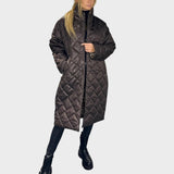 Ofira – Abrigo reversible con forro de leopardo