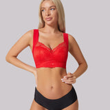 Sujetador push-up para mujer – Encaje elegante – Tirantes anchos – Sujeción cómoda