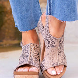Sandalias de mujer – Punta abierta ergonómica – Suela de corcho – Diseño calado elegante